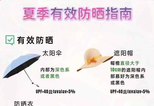 夏季如何有效防曬，美容護膚零基礎(chǔ)