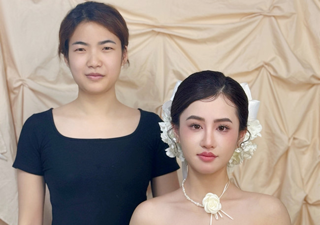 韓式新娘造型，廣西美妝造型訓練作品