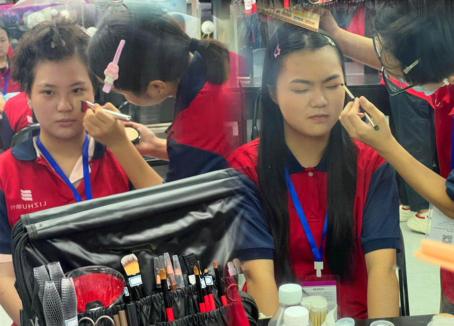 化妝基礎(chǔ)底妝練習(xí)，南寧培訓(xùn)化妝基礎(chǔ)