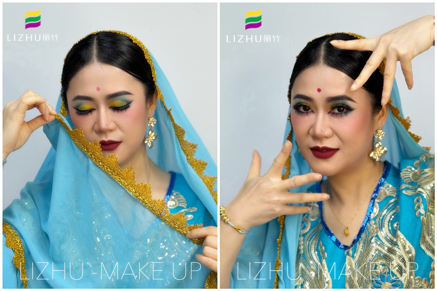 異域風(fēng)情印度妝，南寧彩妝形象造型學(xué)校作品