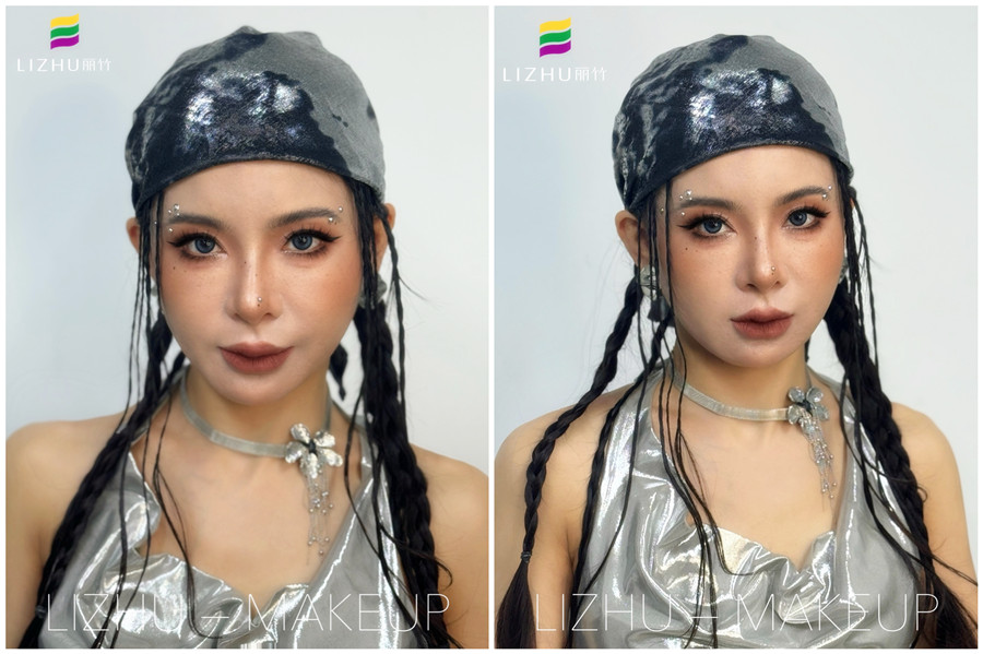 亞裔純野妝，南寧學(xué)化妝高彩培訓(xùn)作品